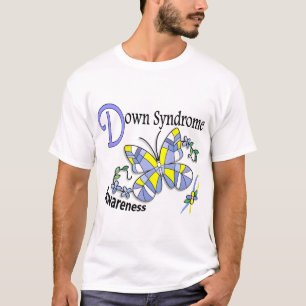 T-shirt Papillon 2 syndrome de Down en verre souillé