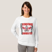 T-shirt Papillon 3,4 de mois de conscience de diabète (Devant entier)