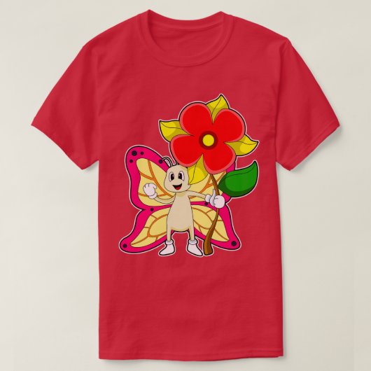 T-shirt Papillon à fleurs (Design devant)