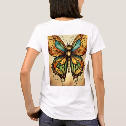 T-shirt papillon à main en forme de tourbillon (Dos)