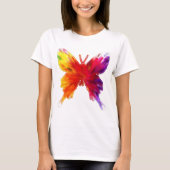 T-shirt Papillon à motif coloré mignon (Devant)