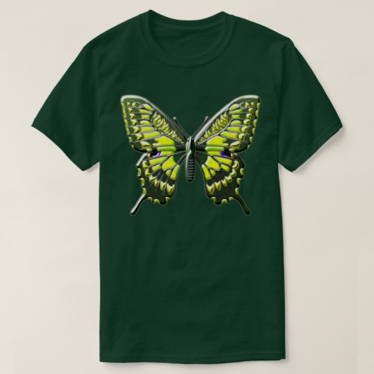 T-shirt Papillon à queue noire tropicale couleur 2 (Design devant)