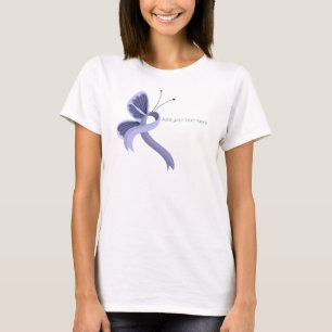 T-shirt papillon à ruban de sensibilisation à la p