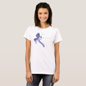 T-shirt papillon à ruban de sensibilisation à la p (Devant entier)