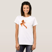T-shirt Papillon à ruban pour la sensibilisation à (Devant entier)