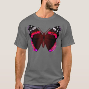 T-shirt Papillon amiral couleur rouge