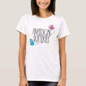 T-shirt papillon antisocial amusant (Devant)