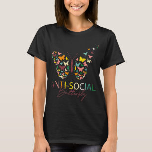 T-shirt Papillon antisocial Style de la poupée colorée Ann