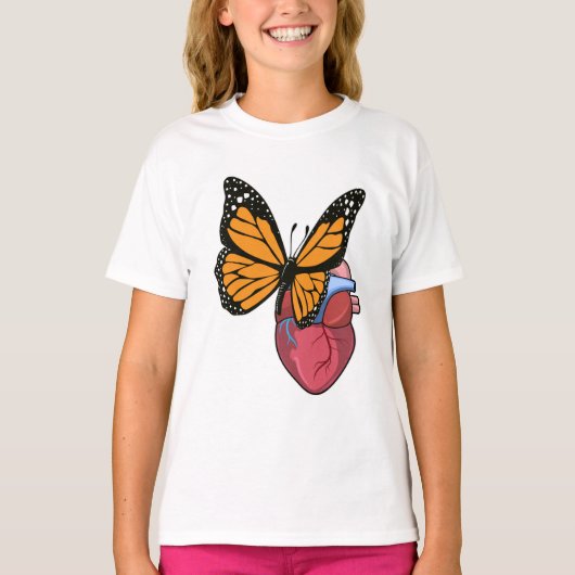 T-shirt Papillon au coeur (Devant)