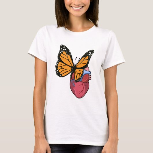 T-shirt Papillon au coeur (Devant)