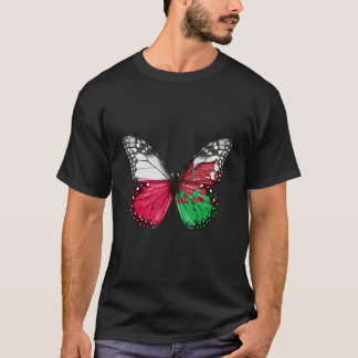 T-shirt Papillon au drapeau polonais gallois