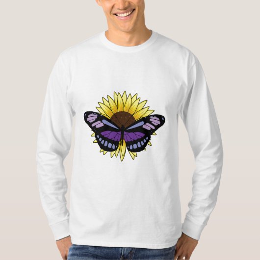 T-shirt Papillon au tournesol (Devant)