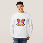 T-shirt Papillon au Yoga en jambe (Devant entier)