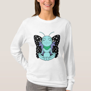 T-shirt Papillon au Yoga Stretching Legs