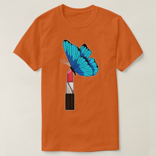 T-shirt Papillon avec bâton à lèvres (Design devant)