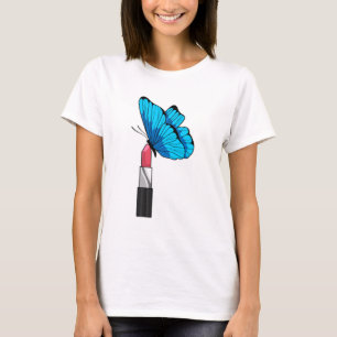T-shirt Papillon avec bâton à lèvres