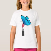 T-shirt Papillon avec bâton à lèvres (Devant)