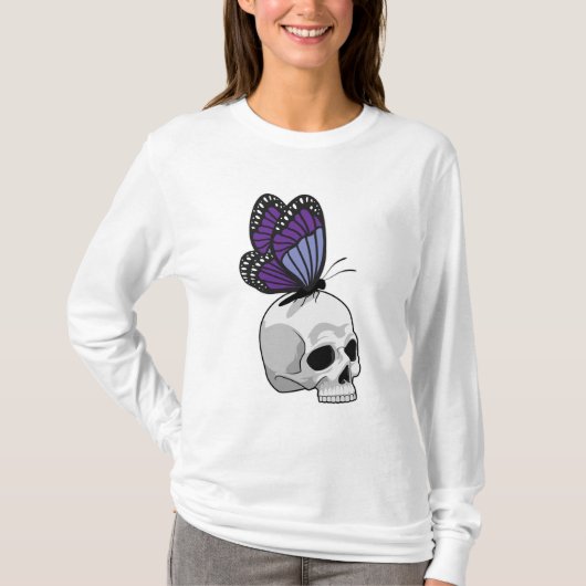 T-shirt Papillon avec crâne (Devant)