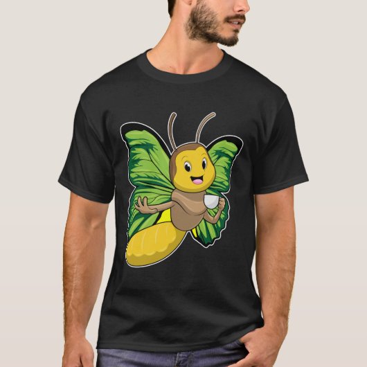 T-shirt Papillon avec la coupe de café (Devant)