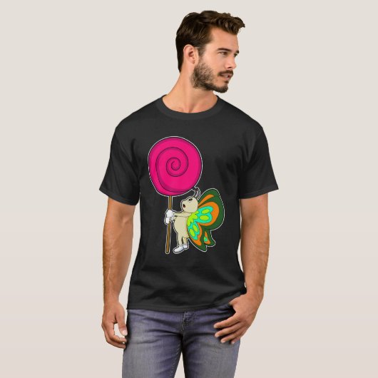 T-shirt Papillon avec Lollipop (Devant entier)