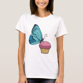 T-shirt Papillon avec muffin (Devant)