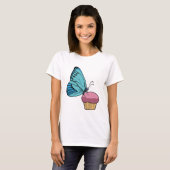 T-shirt Papillon avec muffin (Devant entier)