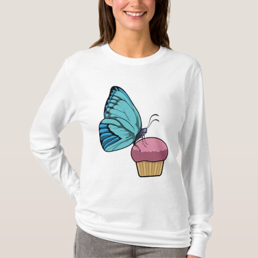T-shirt Papillon avec muffin (Devant)