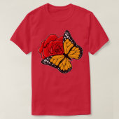 T-shirt Papillon avec Rose (Design devant)