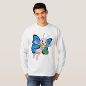 T-shirt Papillon avec sac à main (Devant entier)