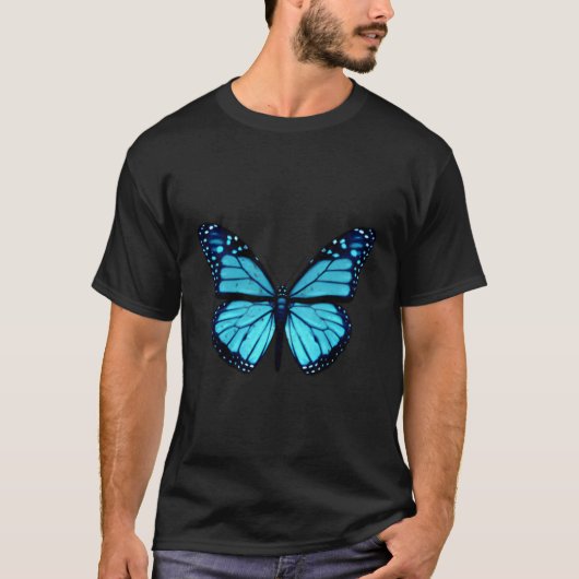 T-shirt Papillon bleu - (Devant)