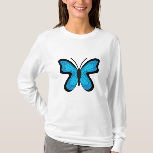 T-shirt Papillon bleu (Devant)