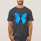 T-shirt Papillon bleu à basse densité (Devant)
