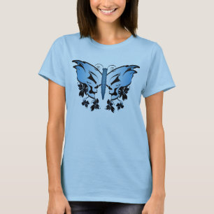 T-shirt Papillon bleu du crâne