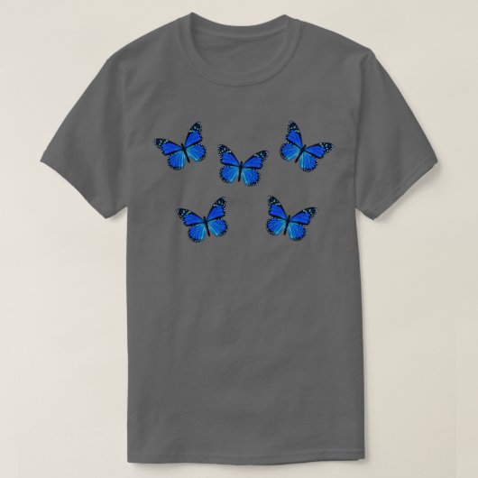 T-shirt Papillon bleu éparpillé (Design devant)