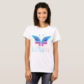 T-shirt Papillon bleu et rose élégant (Devant entier)