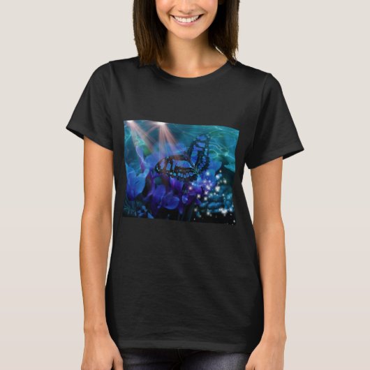 T-shirt Papillon bleu magique (Devant)