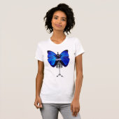 T-shirt Papillon bleu mannequin (Devant entier)