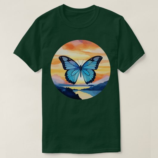 T-shirt Papillon bleu Morpho 32 (Design devant)