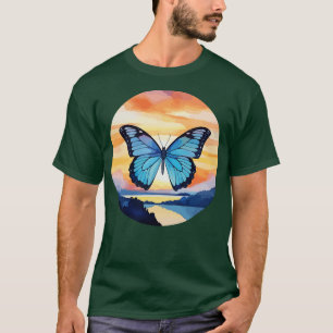 T-shirt Papillon bleu Morpho 32