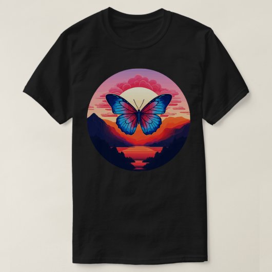 T-shirt Papillon bleu Morpho 8 (Design devant)