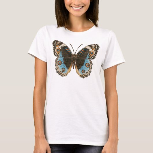 T-shirt Papillon bleu Pansy (Devant)