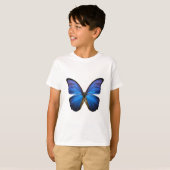 T-shirt Papillon bleu radieux (Devant entier)