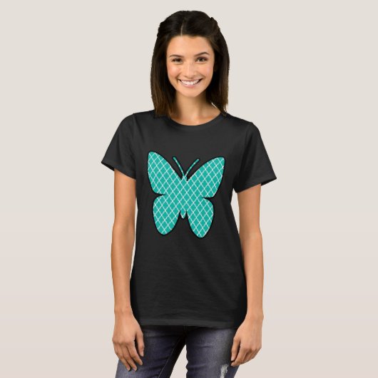 T-shirt Papillon Bleuté (Devant entier)