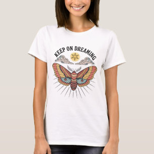 T-shirt Papillon Céleste Continue à Rêver