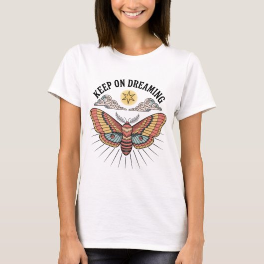T-shirt Papillon Céleste Continue à Rêver (Devant)