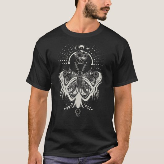 T-shirt Papillon céleste Moth Rose T (Devant)