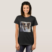 T-shirt Papillon Chien À La Plage (Devant entier)