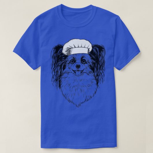 T-shirt Papillon Chien Cuisinier Chef Cuisine drôle (Design devant)