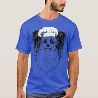 T-shirt Papillon Chien Cuisinier Chef Cuisine drôle