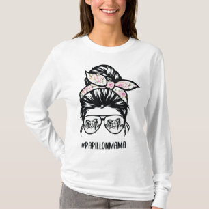 T-shirt papillon chien maman désordre pains lunettes papil